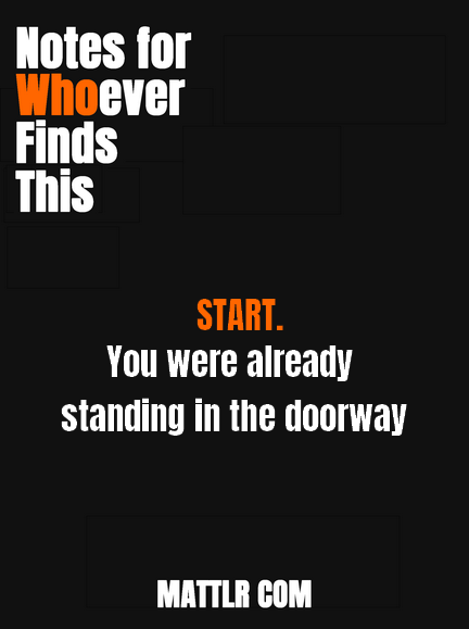 You were already standing in the doorway